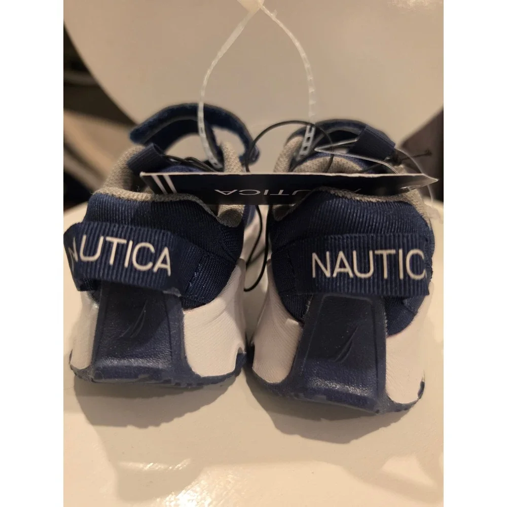 Nautica Manalapin 3T Toddler Sneakers Navy Grey Athletic Shoes KN10872T Size 5